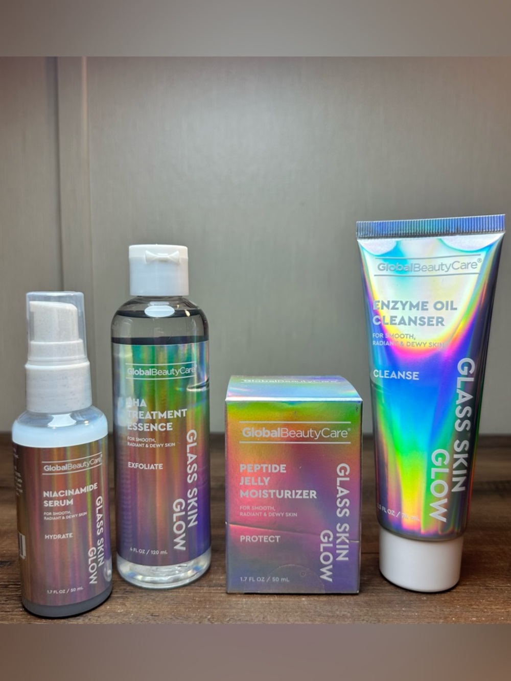 Global Beauty Care Glass Skin Glow Facial Cleansing 4pc Set •NEW•